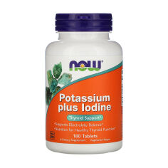 Акція на Дієтична добавка мінерали в таблетках Now Foods Potassium Plus Iodine Калій йодид, 180 шт від Eva