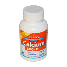 Акція на Кальцій та вітамін Д3 21st Century Calcium 500 + D3, 90 капсул від Eva