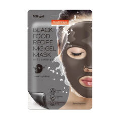 Акція на Живильна гелева тканинна маска для обличчя Purederm Black Food Recipe Mg Gel Mask, 23 г від Eva