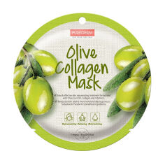 Акция на Тканинна маска для обличчя Purederm Oliva Collagen Mask з колагеном, оливою та вітаміном E, 18 мл от Eva