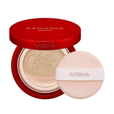 Акція на Тональний кушон для обличчя Missha Radiance Perfect-Fit Cushion SPF 50, 19 Ivory, 15 г від Eva