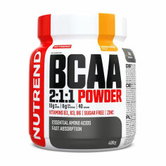 Акція на Дієтична добавка амінокислота в порошку Nutrend BCAA 2:1:1 Powder Манговий сорбет, 400 г від Eva