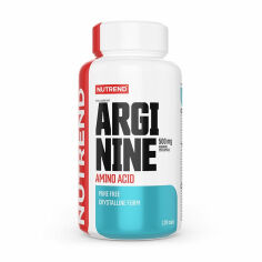 Акція на Дієтична добавка амінокислота в капсулах Nutrend Arginine Аргінін 500 мг, 120 шт від Eva