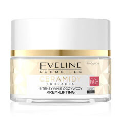 Акція на Інтенсивно живильний крем-ліфтинг для обличчя Eveline Cosmetics Ceramidy & Kolagen 60+, 50 мл від Eva