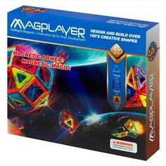 Акция на Конструктор Magplayer Магнітний набір 45 елементів (MPA-45) от Будинок іграшок