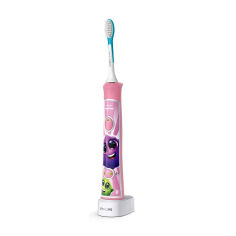 Акція на Дитяча електрична зубна щітка Philips Sonicare For Kids HX6322/04 Рожева, від 3 років, 1 шт від Eva