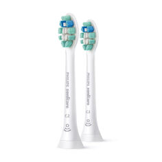 Акція на Змінні насадки для електричної зубної щітки Philips Sonicare C2 Optimal Plaque Defence HX9022/10, 2 шт від Eva