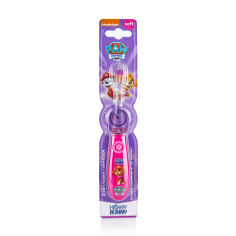 Акція на Дитяча зубна щітка Honey Bunny Щенячий патруль, зі світловим таймером, від 3 років, рожева, 1 шт від Eva
