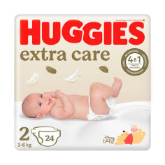 Акція на Підгузки Huggies Extra Care Jumbo розмір 2 (3-6 кг), 24 шт від Eva