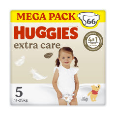 Акція на Підгузки Huggies Extra Care Box розмір 5 (11-25 кг), 66 шт від Eva