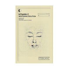Акція на Освітлювальна тканинна маска для обличчя Steblanc з вітаміном С, 25 г від Eva