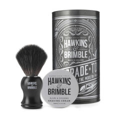Акція на Набір для гоління чоловічий Hawkins & Brimble Shaving Gift Set (крем для гоління, 100 мл + помазок) від Eva