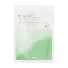 Акція на Очищувальна бульбашкова тканинна маска для обличчя Mizon Pore Fresh Deep Cleansing Bubble Mask, 25 г від Eva