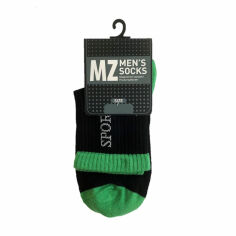 Акция на Шкарпетки чоловічі Modna Zona RT1321-133 середні, спортивні, чорно-зелені, розмір 43-46 от Eva