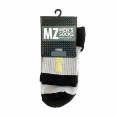 Акція на Шкарпетки чоловічі Modna Zona RT1321-133 середні, спортивні, сіро-чорні, розмір 43-46 від Eva