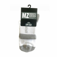 Акция на Шкарпетки чоловічі Modna Zona RT1321-133 середні, спортивні, біло-сірі, розмір 39-42 от Eva