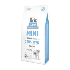 Акція на Сухий корм для собак мініатюрних порід Brit Care Mini Sensitive з чутливим травленням, зі смаком оленини, 7 кг від Eva