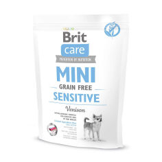 Акция на Сухий корм для собак мініатюрних порід Brit Care Mini Sensitive з чутливим травленням, зі смаком оленини, 400 г от Eva