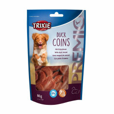 Акция на Ласощі для собак Trixie Duck Coins з качкою, 80 г от Eva