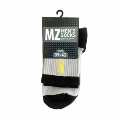Акція на Шкарпетки чоловічі Modna Zona RT1321-133 середні, спортивні, сіро-чорні, розмір 39-42 від Eva