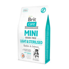 Акция на Сухий корм для собак мініатюрних порід Brit Care Mini Light & Sterilised з надмірною вагою або стерилізованих, 2 кг от Eva
