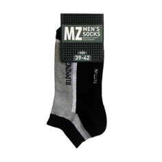 Акція на Шкарпетки чоловічі Modna Zona Running RT1321-061 чорно-сірі, розмір 43-46 від Eva