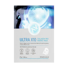 Акція на Тканинна маска для обличчя Enough Ultra X10 Collagen Pro Marine Mask з морським колагеном, 25 г від Eva