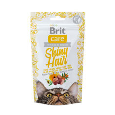 Акція на Ласощі для кішок Brit Care Shiny Hair з лососем, 50 г від Eva