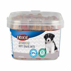Акция на Ласощі для собак Trixie Junior Soft Snack Dots з кальцієм, 140 г от Eva