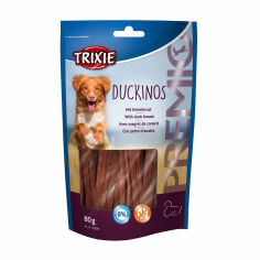 Акція на Ласощі для собак Trixie Premio Duckinos з качиною грудкою, 80 г від Eva
