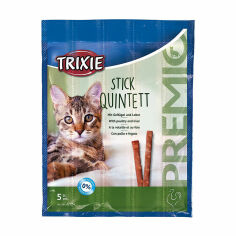 Акція на Ласощі для кішок Trixie Stick Quintett з домашнім птахом та печінкою, 5*5 г від Eva