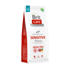 Акція на Сухий корм для собак Brit Care Sensitive з чутливим травленням, беззерновий, з олениною, 12 кг від Eva