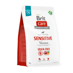 Акция на Сухий корм для собак Brit Care Sensitive з чутливим травленням, беззерновий, з олениною, 3 кг от Eva