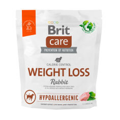 Акція на Сухий корм для собак із зайвою вагою Brit Care Weight Loss гіпоалергенний, з кроликом, 1 кг від Eva