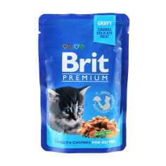 Акція на Вологий корм для кошенят всіх порід Brit Premium By Nature з куркою, 100 г від Eva