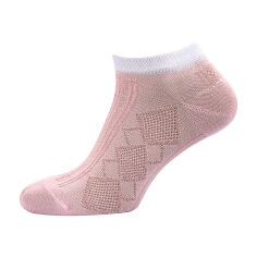 Акція на Шкарпетки жіночі Siela RT1112-089 короткі, ажурні, рожеві з білим, розмір 36-39 від Eva