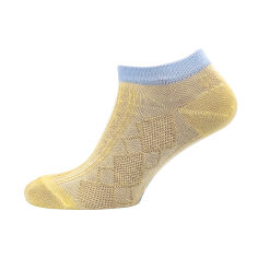 Акция на Шкарпетки жіночі Siela RT1112-089 короткі, ажурні, жовті з блакитним, розмір 36-39 от Eva