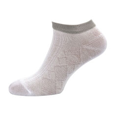 Акция на Шкарпетки жіночі Siela RT1112-089 короткі, ажурні, білі з сірим, розмір 39-42 от Eva