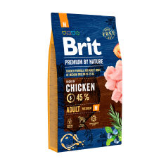 Акция на Сухий корм для дорослих собак середніх порід Brit Premium By Nature Adult M з куркою, 8 кг от Eva