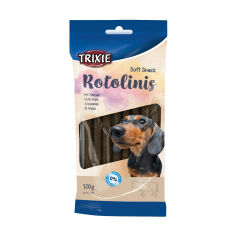 Акція на Ласощі для собак Trixie Soft Snack Rotolinis з шлунком, 120 г від Eva