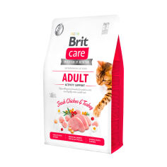 Акція на Сухий корм для дорослих кішок Brit Care Adult Activity Support зі свіжою куркою та індичкою, 2 кг від Eva