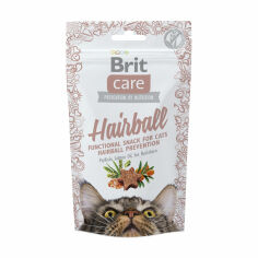 Акція на Ласощі для котів Brit Care Hairball з качкою, 50 г від Eva