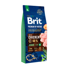 Акция на Сухий корм для молодих собак гігантських порід Brit Premium By Nature Adult XL з куркою, 15 кг от Eva