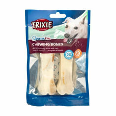 Акція на Ласощі для собак Trixie Denta Fun Chewing Bones для чищення зубів, з качкою, 70 г від Eva