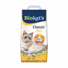 Акція на Наповнювач туалетів для кішок Biokat's Classic 3 In 1 бентонітовий, 18 л від Eva
