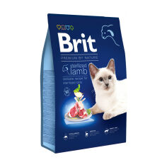 Акція на Сухий корм для стерилізованих кішок Brit Premium by Nature Cat Sterilised з ягням, 8 кг від Eva