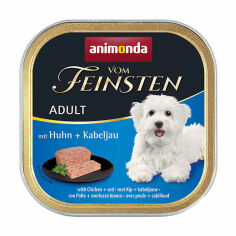 Акция на Вологий корм для собак всіх порід Animonda Vom Feinsten Adult With Chicken + Cod з куркою та тріскою, 150 г от Eva