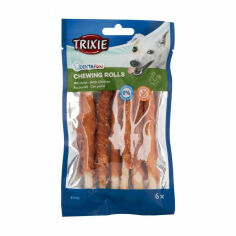 Акція на Ласощі для собак Trixie Denta Fun Chewing Rolls для чищення зубів, з куркою, 70 г від Eva