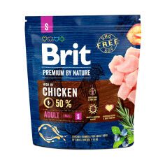 Акція на Сухий корм для дорослих собак малих порід Brit Premium By Nature Adult S з куркою, 1 кг від Eva