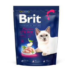 Акція на Сухий корм для стерилізованих кішок Brit Premium by Nature Cat Sterilised з куркою, 300 г від Eva